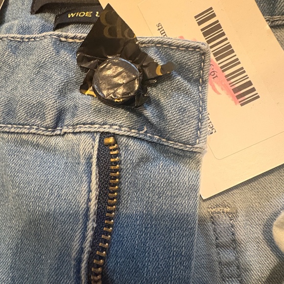 NWT - L & B DISTRESSED Half Denim red multi color Serape Party Pants - Picture 7 of 10